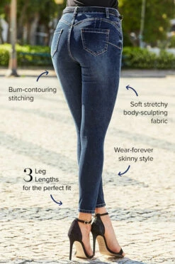 Dark Indigo Sculpting Skinny Jeans 12 Dark Indigo Sculpting Skinny Jeans -SOSANDAR Sales web image 1