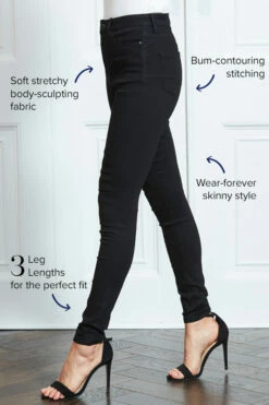 Black Sculpting Skinny Jeans 13 Black Sculpting Skinny Jeans -SOSANDAR Sales web image 2