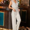 Champagne Gold Sequin Wrap Front Jumpsuit 1 Champagne Gold Sequin Wrap Front Jumpsuit -SOSANDAR Sales web rt 109 a21jw001cm0002 048