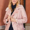 Soft Pink Faux Shearling Biker Jacket 2 Soft Pink Faux Shearling Biker Jacket -SOSANDAR Sales web rt 17 a19ol004pk0020 s23tk655pt0009 s23bd003be0032 271
