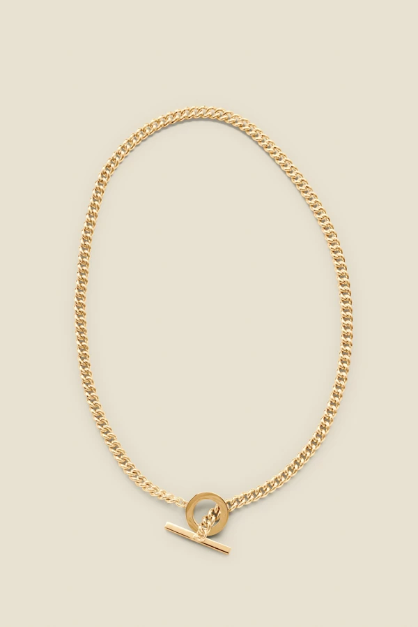 Gold Plated Toggle Detail Necklace 4 Gold Plated Toggle Detail Necklace - Image 2
