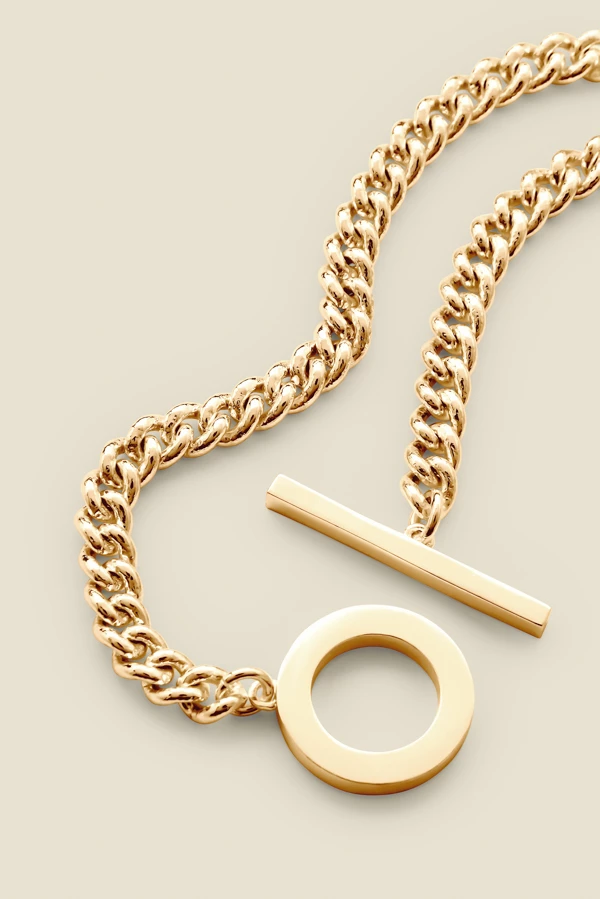 Gold Plated Toggle Detail Necklace 5 Gold Plated Toggle Detail Necklace - Image 3
