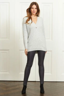 Charcoal Grey Leather Look Premium Leggings 11 Charcoal Grey Leather Look Premium Leggings -SOSANDAR Sales web s45 sa18tr01gy 006