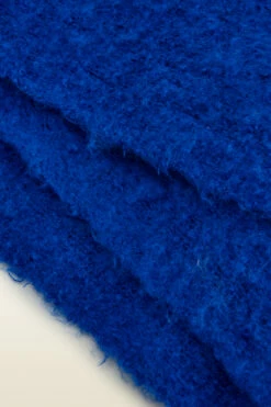 Cobalt Blue Chunky Knit Scarf -SOSANDAR Sales web scarf c