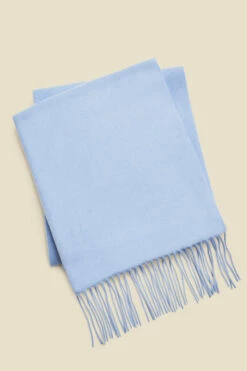 Powder Blue Super Soft Wool & Cashmere Blend Scarf -SOSANDAR Sales web sosander blue 2